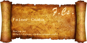 Feiner Csaba névjegykártya