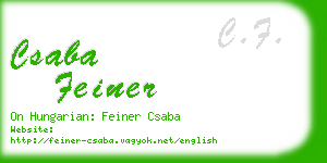 csaba feiner business card